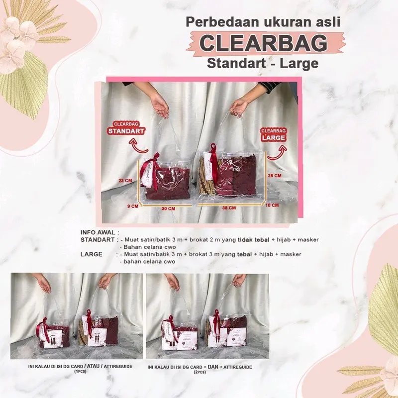 CLEAR BAG STANDART  ((CUSTOM NAMA)) -  Bridesmaid box Mika Tas Wedding 3