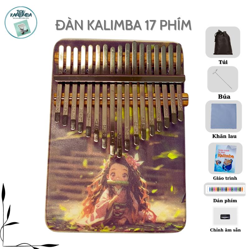  Đàn Kalimba 17 Phím Cô Gái Nezuko Đàn kalimba Giá Rẻ 17 Phím Tặng Full Phụ Kiện: Búa Chỉnh Âm Sách Hướng Dẫn Chơi Đàn Khăn Lau Dán Phím Túi Đựng Đàn 