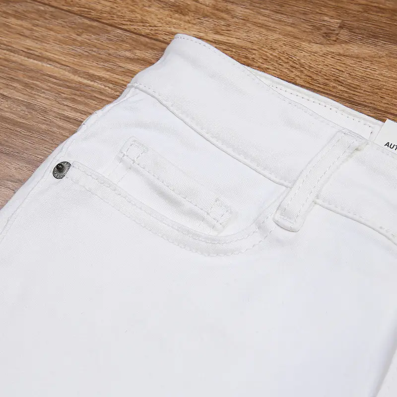 Quần Jean Nữ Ống Đứng Hơi Ôm Co Giãn Fujiwa - WTO  Pants Women Trẻ Trung Năng Động Cá tính Jean Denim Lưng Cao Ngang Rốn Thanh Lịch Ong Đứng quần jean quần  jean 4