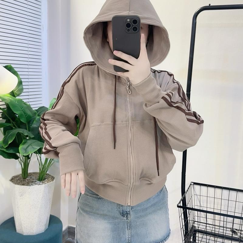 Áo khoác thun gân bassic 3 sọc 1