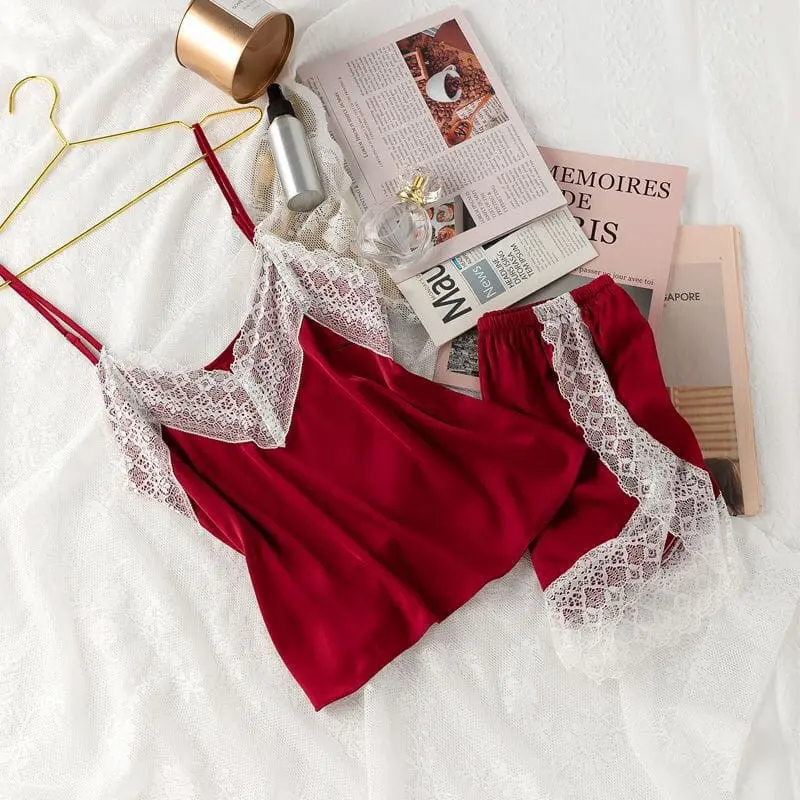 Baju tidur wanita bahan satin silk 027 5