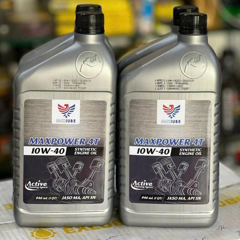 Combo 2 Chai Nhớt Maxlube Maxpower 4T 10W-40 946ML Made in USA