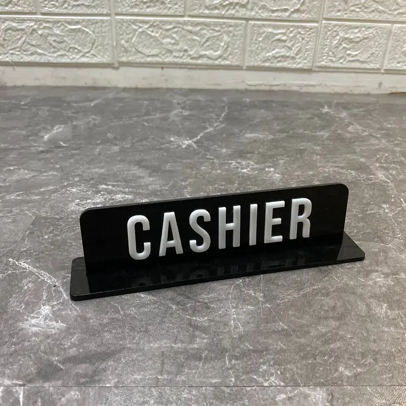 Reserved, Cashier Sign | Acrylic Timbul - Laser Cut - Custom 3