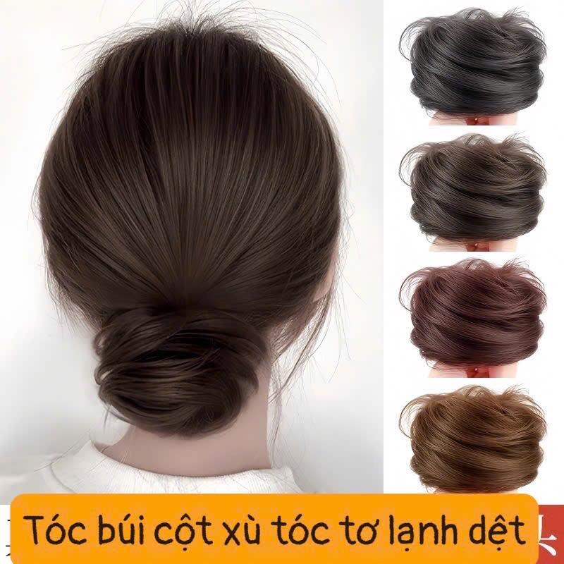  Tóc búi cột tròn tơ dệt cao cấp dành cho nữ tóc giả tóc búi  wig 