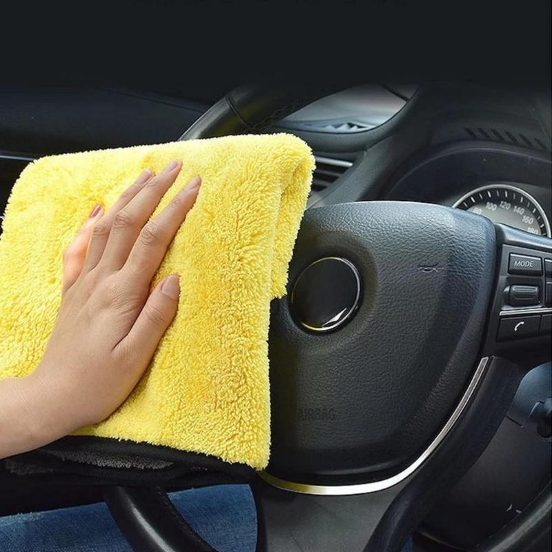 Product Introduction of Khăn lau xe ô tô, xe hơi lau tay la đa năng siêu dày thấm hút chuyên dụng màu vàng - PKX Carduty 4