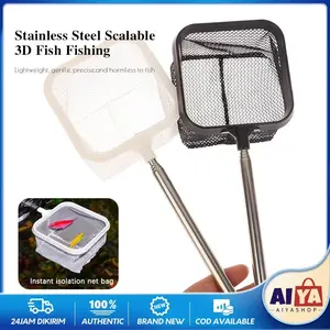 Serok Ikan Serok Ulir Jaring Ikan Ukuran 6.5Cm,8Cm Fish Net Jaring Serokan Saringan Ikan Teleskopik Untuk Aquarium