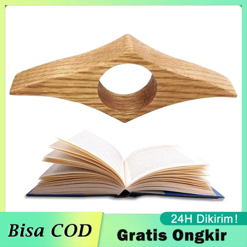 Baca Buku Holder Untuk Baca Reading Assistant / Thumb Book / Book Page Holder Wooden Acrylic Pemegang Halaman Buku