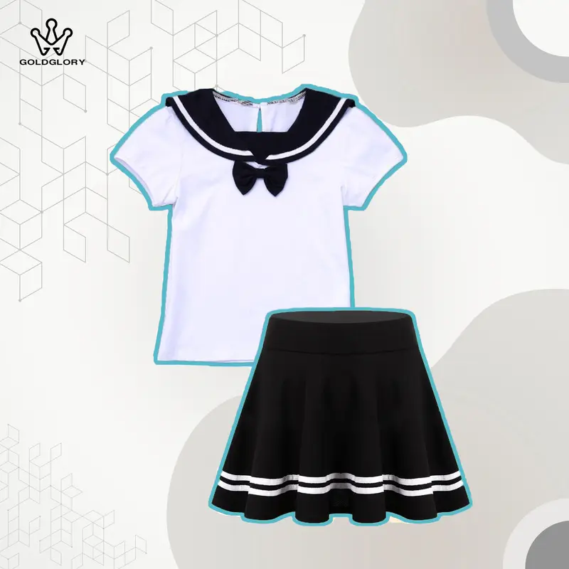 GOLDGLORY Baju Anak Set Jepang Stylish Seragam Sekolah 2