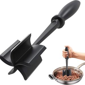 Chopper de carne manual, Masher de carne para hamburguesas resistente al calor, Utensilios de cocina