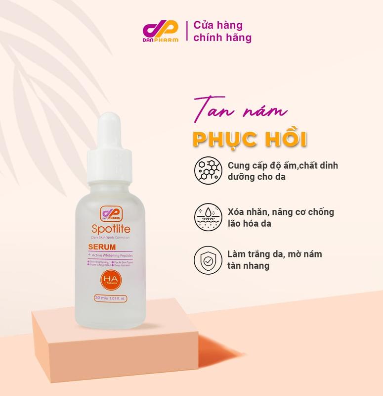 Serum Spotlite với Axit hyaluronic & Hệ lợi khuẩn, Xoá nám, cấp ẩm, phục hồi & chống lão hoá