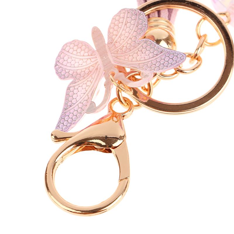 Product Introduction of A-Z Dreamy Sequin Letters Keychain For Women Tassel Butterfly Pendant Keyring  Bags  Car Key Chain 20