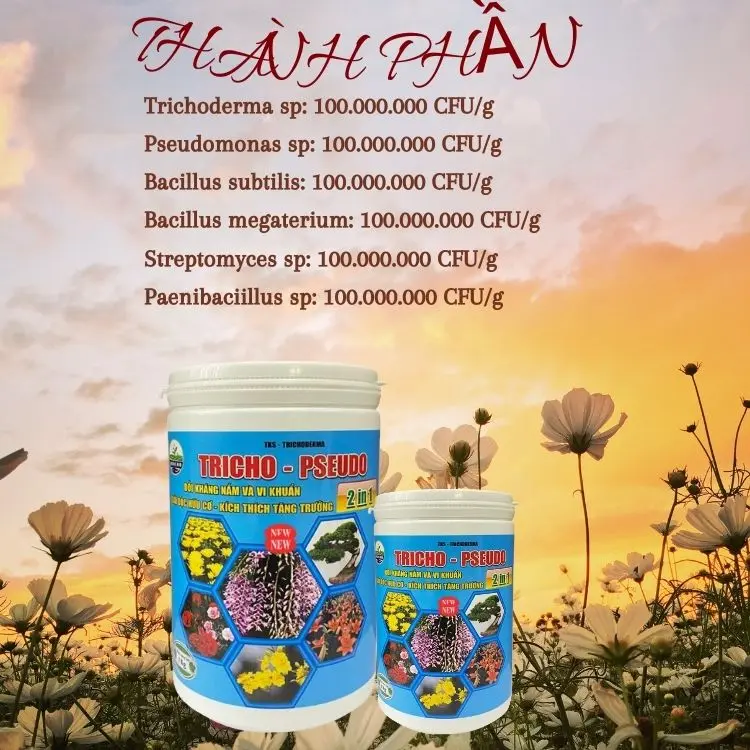 TRICHO - PSEUDO (2IN1): Chế Phẩm Đối Kháng Nấm , Chuyên Dùng Cho Hoa Lan Và Cây Cảnh - Hũ 1 KG 0