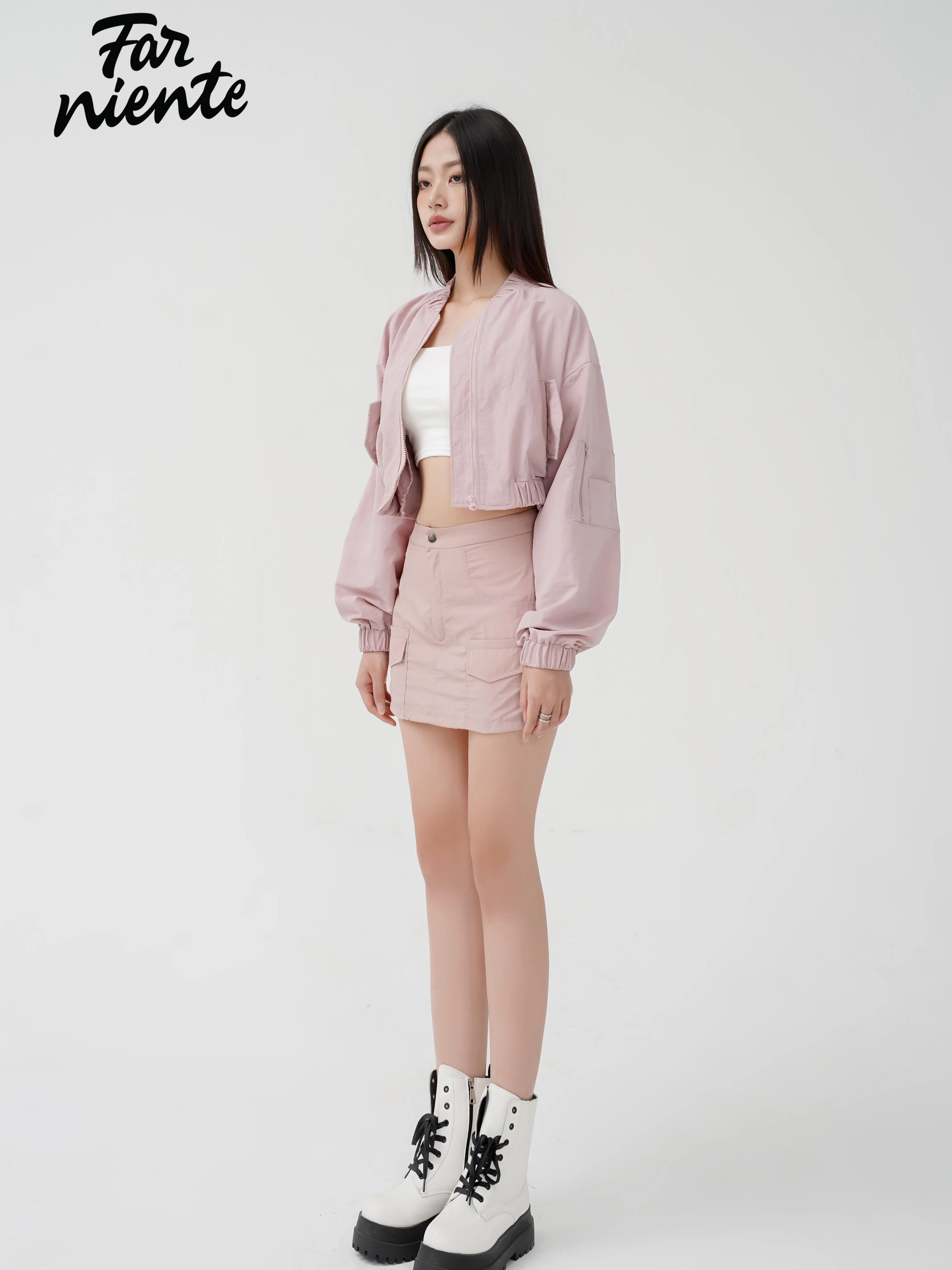[FarNiente] Windbreaker Top Áo gió + Phong cách Năng động + Hiện đại Nữ Women Jacket