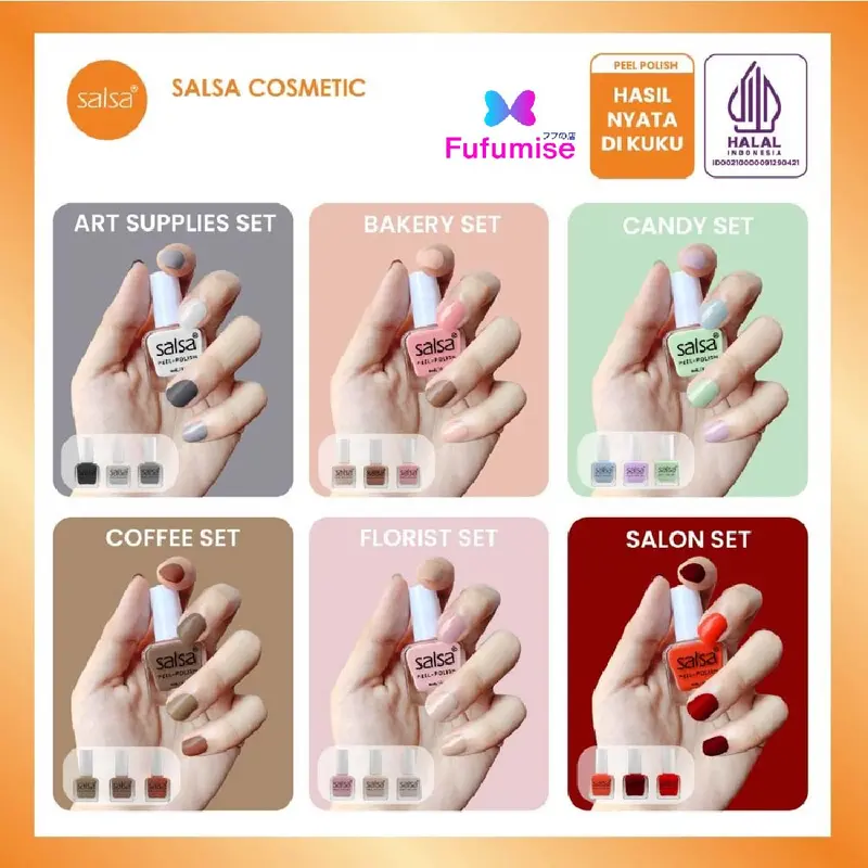 SALSA Nail Peel Polish Set Box | Kuteks Peel Off | Cat Kuku | FUFUMISE Art 3