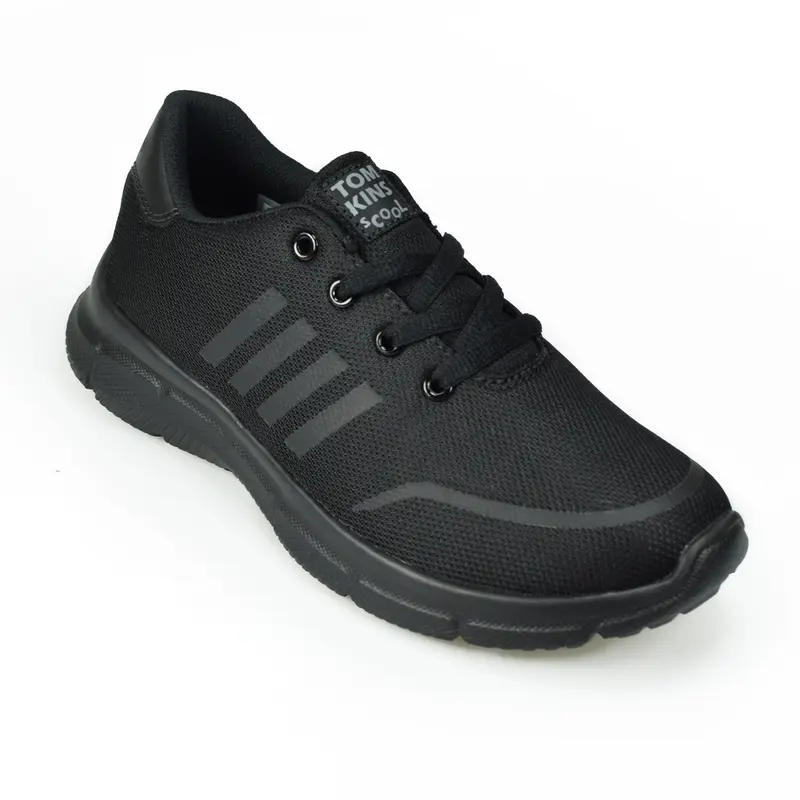 TOMKINS Scool Swarm One - Hitam Sepatu Sekolah Anak Remaja Sneakers Olahraga Casual 2