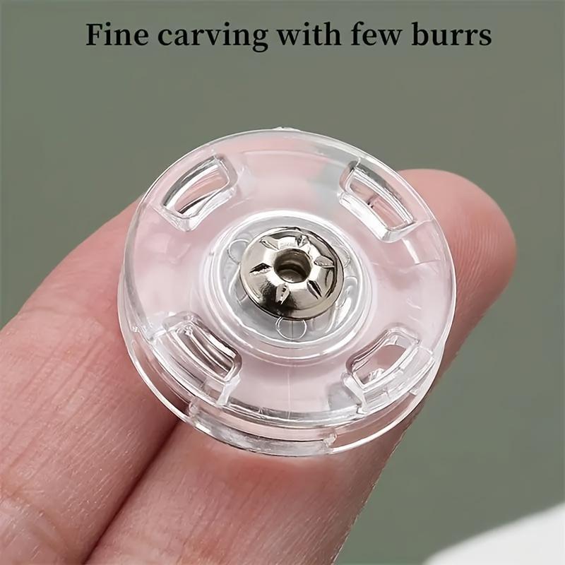 Transparent Invisible Button, 10pcs/set Round Snap Female Button, Sewing Accessories for Coats, Sweaters, Shirts and Sewing 4