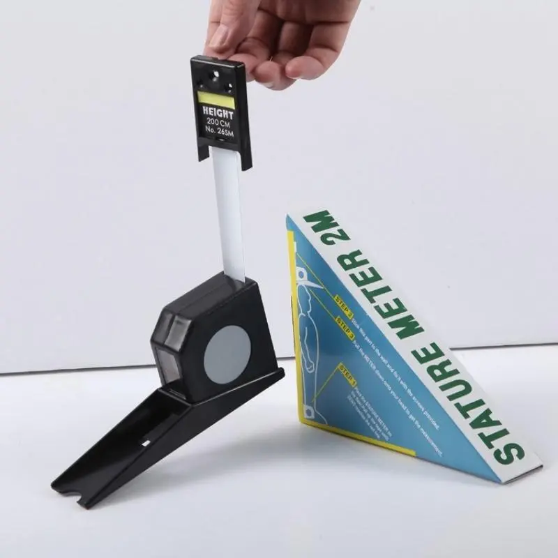 Height Measuring Ruler, 200cm/1mm Wall Mounted Stature Meter, Retractable Height Measuring Ruler for Home and Hospital Use 2