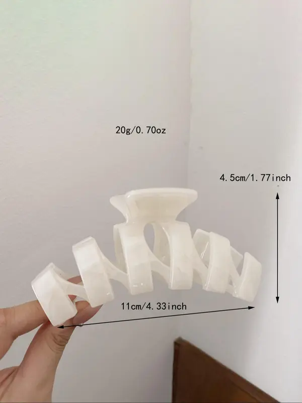 Elegant Wave Shaped Hair Claws, Casual Versatile Hair Accessories for Women, Minimalist Headwear Suitable for Thick Hair 1