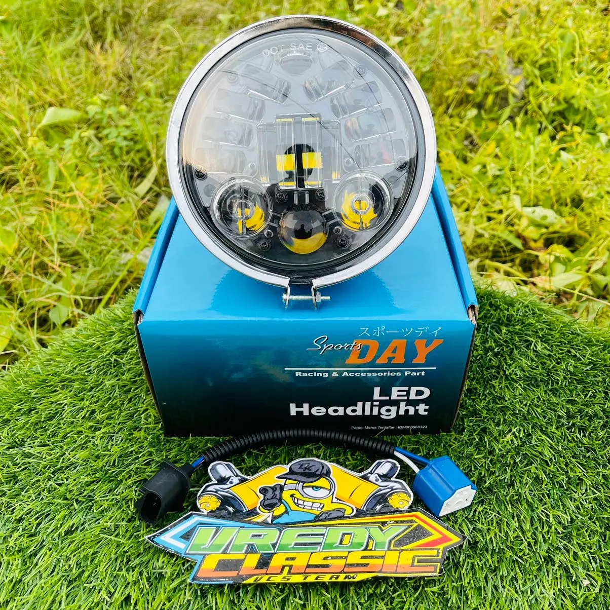 Daymaker 5,75 inci lampu daymaker 5 inch TERBARU SET BATOK L2G.