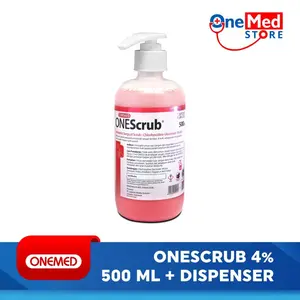 OneScrub 4 Persen Hand Scrub 500ml & dispenser Onemed Box Cairan Perawatan Tangan Pencuci Soap
