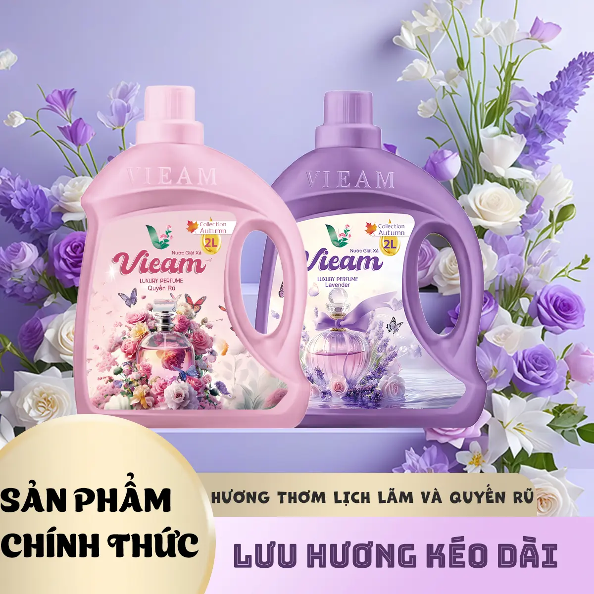 [Mua 5 Tặng 5]  Nước Giặt Xả Vieam Luxury Perfume - Collection Autumn 2L - Làm Sạch viên baliogo