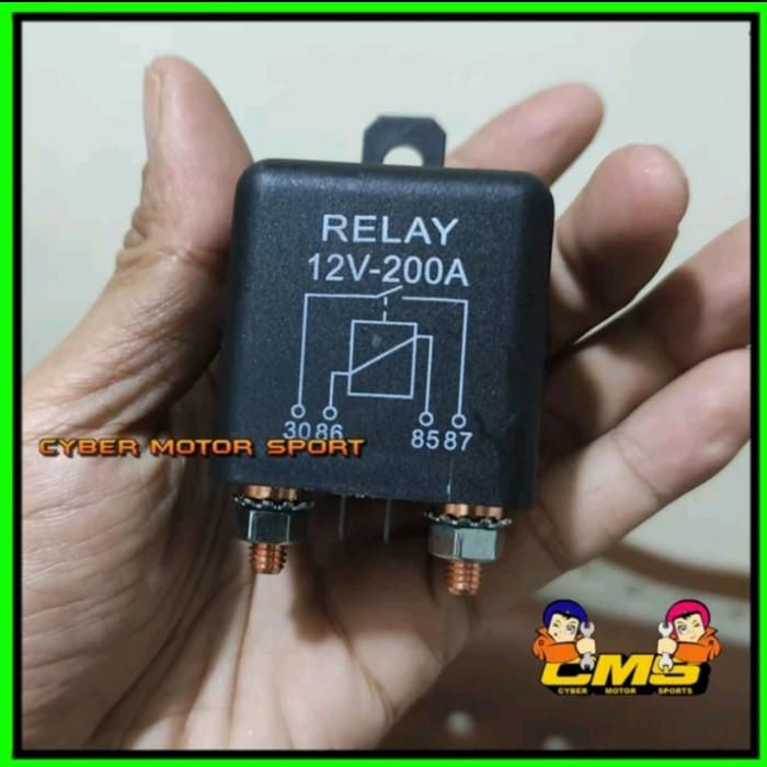 Relay daya Tinggi 12V 200 A . Relay 4 kaki 12 volt 200 Ampere. 200A DC ...