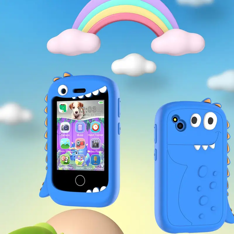 KGG Mini Electronic Learning Device, Smartphone Interactive Toy, Dual Camera Smartphone Toy with Educational Games, Ideal Travel Toy, Birthday Gift 6