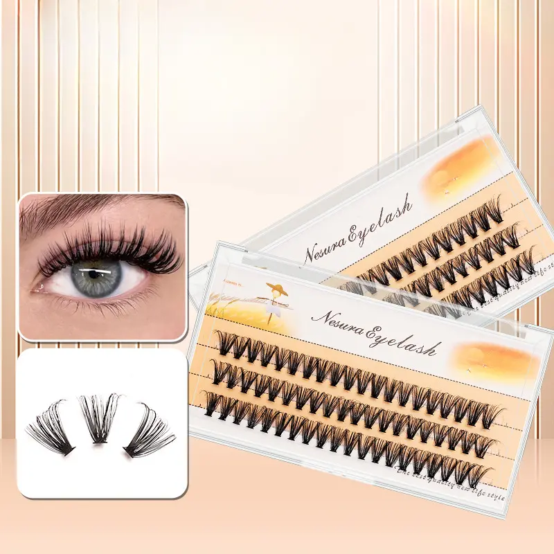 Individual Eyelash Extensions Eyelash Clusters Natural False Eyelashes Popular Trend 30D Hot Melt Root Cutting 8-20mm