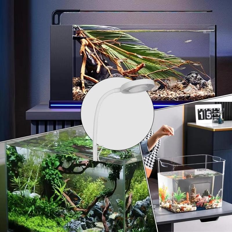 Lighting LED Clip on Aquarium Light 8W USB Plug Fish Tank Lamp Waterproof Adjustable Brightness Fish Light Clamp Aquariums Decor 3
