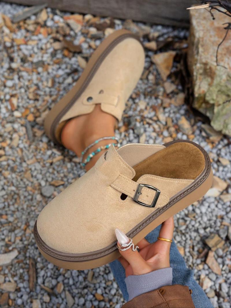 Product Introduction of Women's Solid Color Slip on Walking Shoes, Casual Comfortable Non-slip Shoes for Daily Wear, Female All-match Round Toe Shoes for Daily Wear Footwear Girl Slipon Apricot 2
