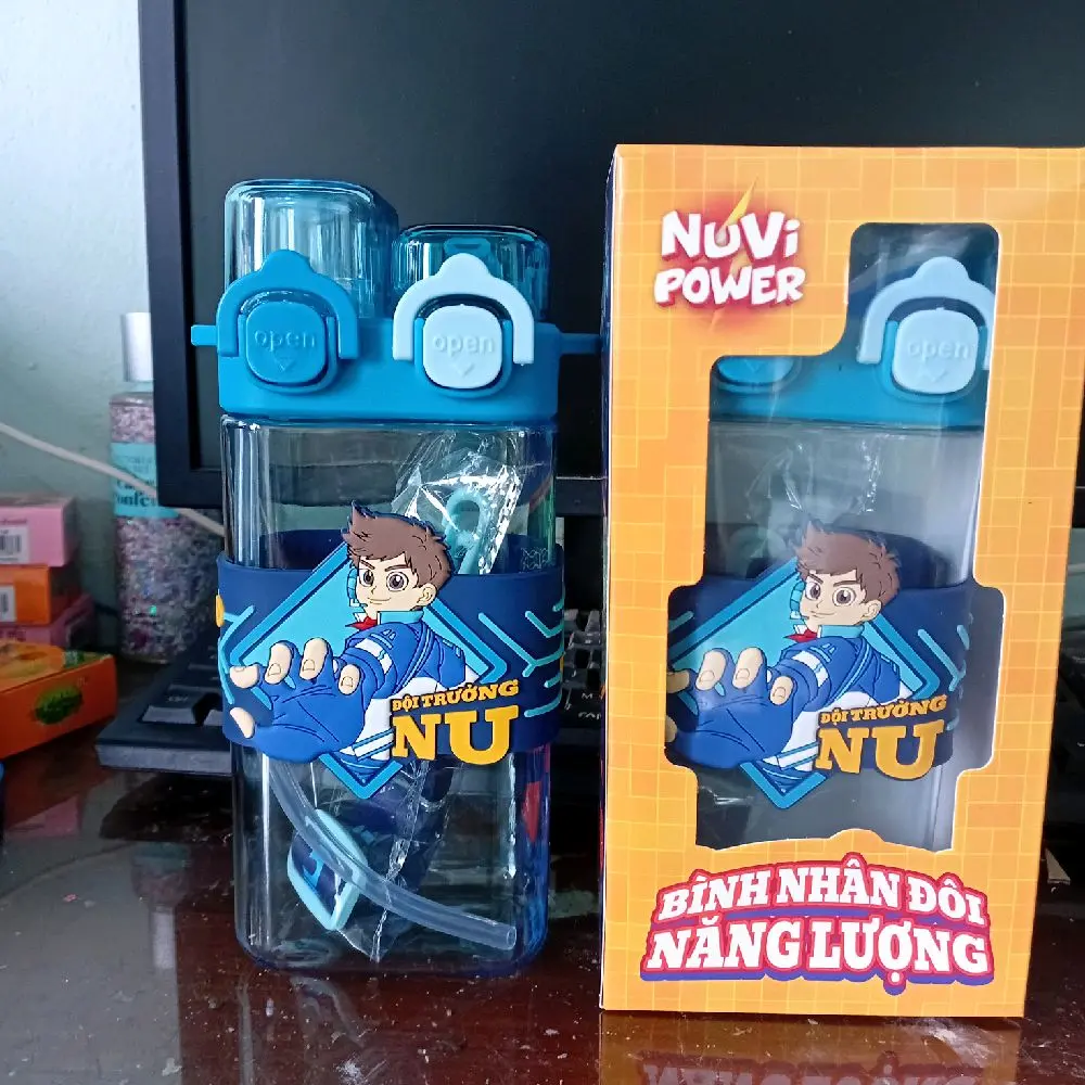 Bình nước Nuvi,bình nước nhân đôi năng lượng- thể tích 500ml hai vòi