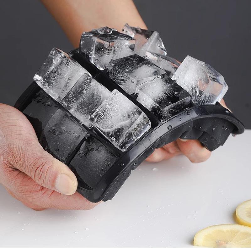 Product Introduction of Hot Selling 6-Link Large Silicone Ice Cube Tray Mold Easy Release Quick Freeze Ice Ball Mold Ice Making Mold 12