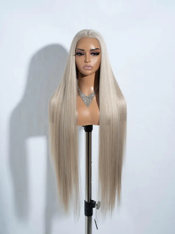 38 Inch Long Straight Lace Front Glueless Hd Wigs for Women, Gorgeous Fluffy Straight Frontal Wigs without Bangs, Synthetic Heat Resistant Fiber Pre Plucked Hairline Wigs for Party, Daily Use, Glueless Ready To Wear Wig 6