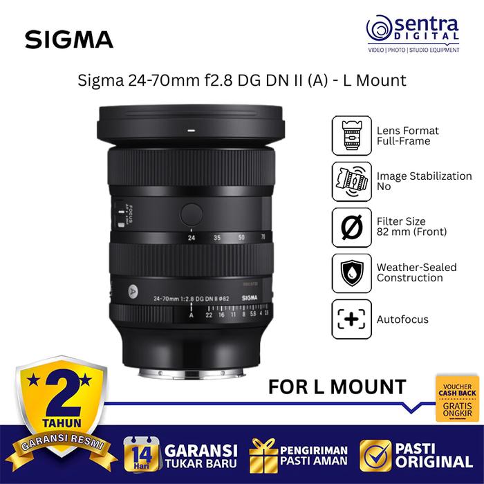 Gambar Sigma 24-70mm f2.8 DG DN II (A) - L Mount Lens dari Sentra Digital Kota Surabaya Tokopedia