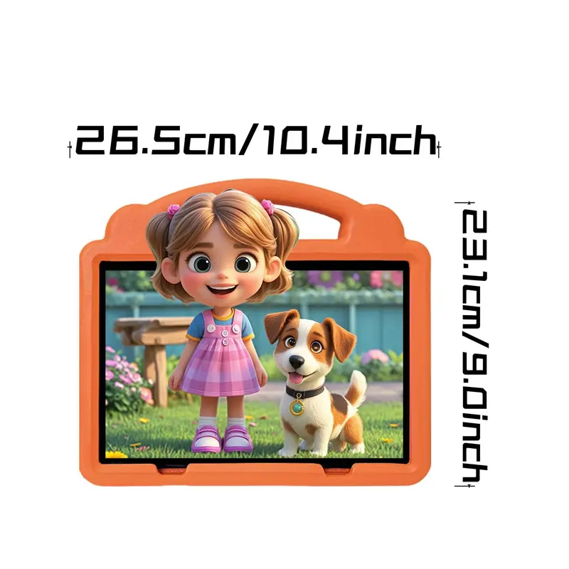 Android Tablet, Usb Rechargeable 10.1 Inch Screen Portable Tablet with Protective Case, Compact Learning Tablet, Children's Gift, Parental Control Tablet, Wireless 7