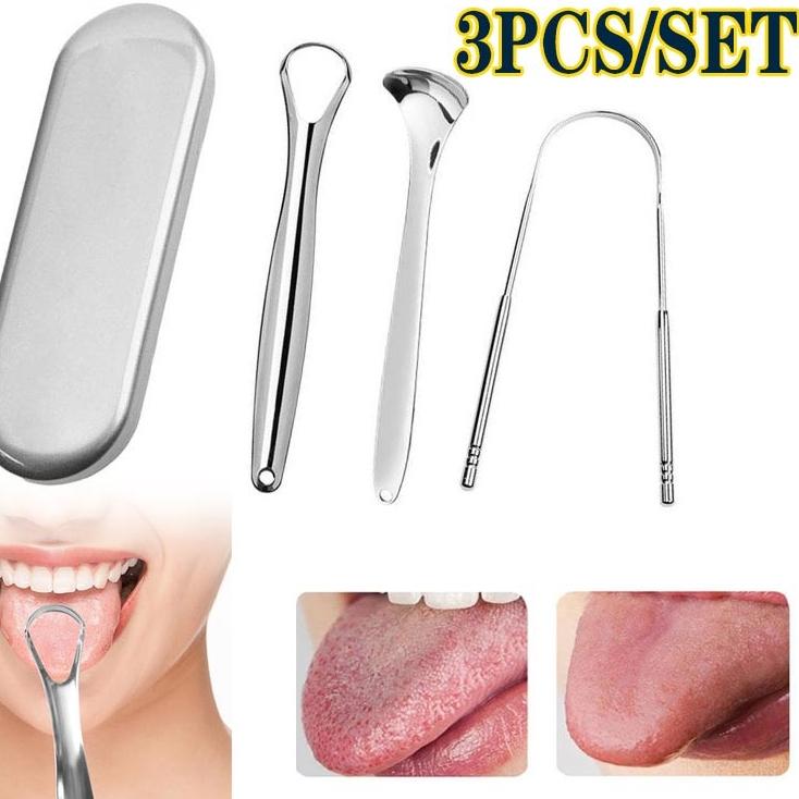 Product Introduction of 3PCS/SET Tongue Cleaner Stainless Steel Tongue Scraper Professional Eliminate Bad Breath Oral Care 26