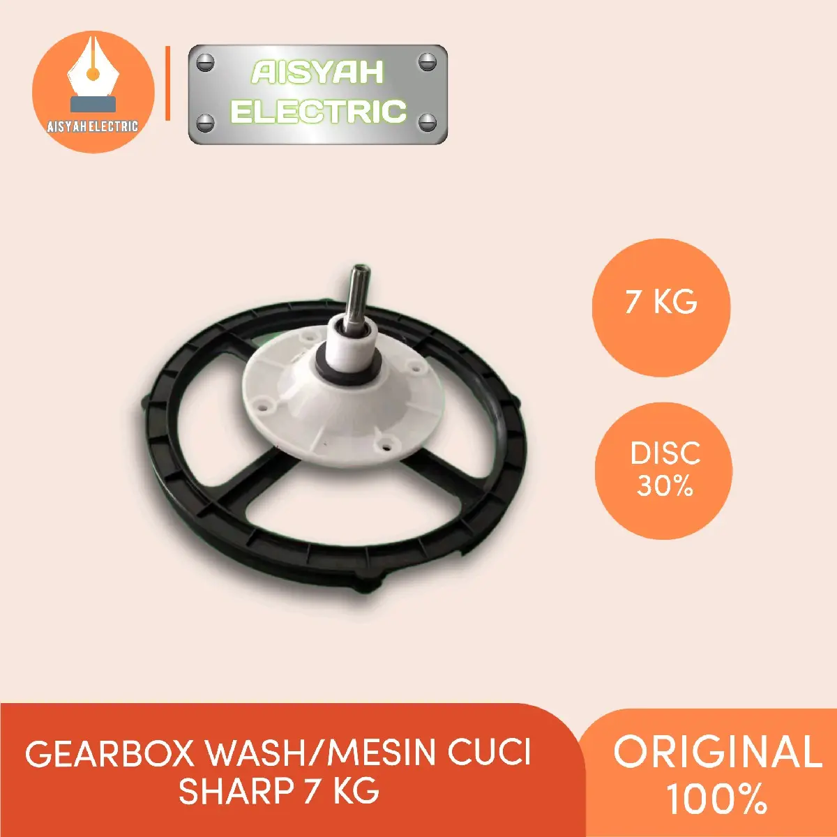 GEARBOX MESIN CUCI SHARP 2 TABUNG ORIGINAL 100%