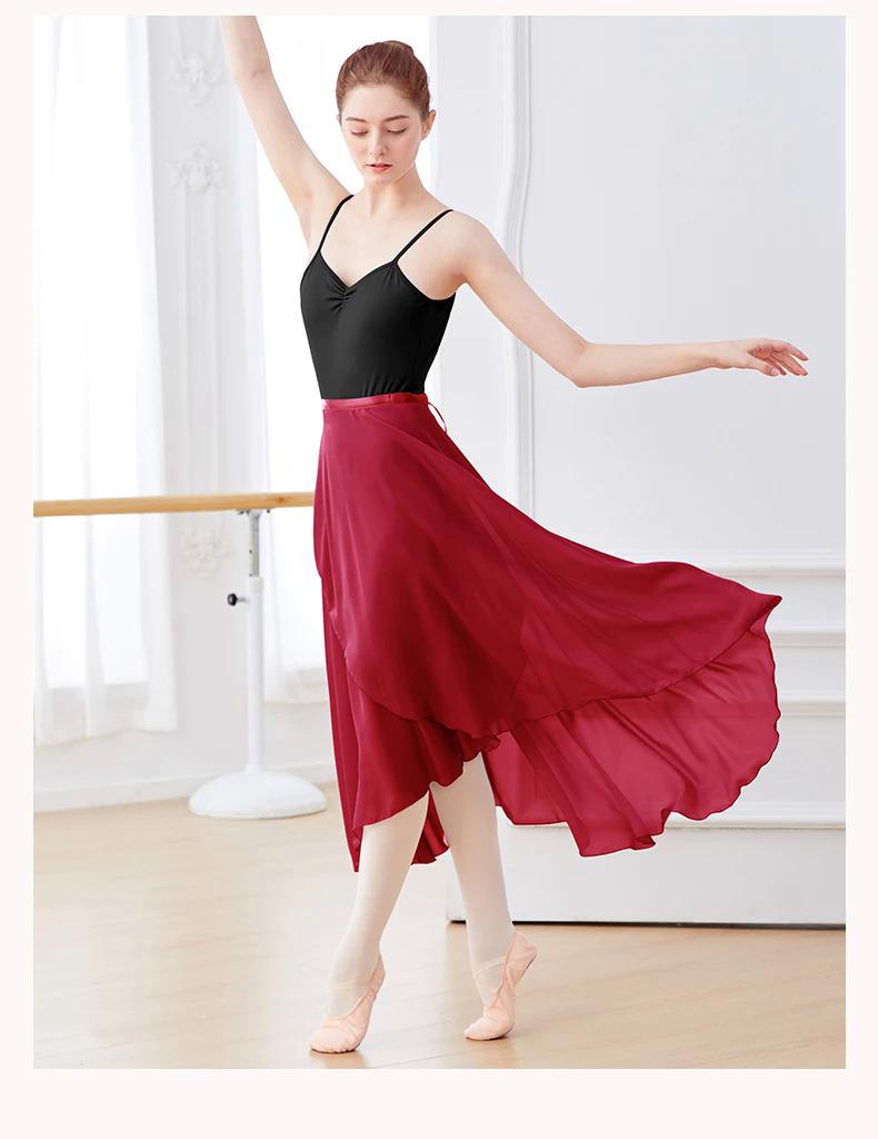 Product Introduction of Ballet Skirts Women Long Chiffon Dance Skirt Fairy Chiffon Long Ballet Tutu Dress Dance Costumes Tie Up Dress 12
