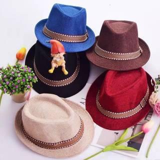 Best Seller Topi Fedora Knitted ANAK F7/ Topi pantai anak / Topi import anak Fashion 0