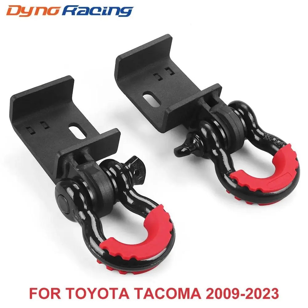 Front Demon Tow Hook Brackets  With 3/4" D-Ring Shackle Mount Kit for Toyota Tacoma 2009-2023  DAC744