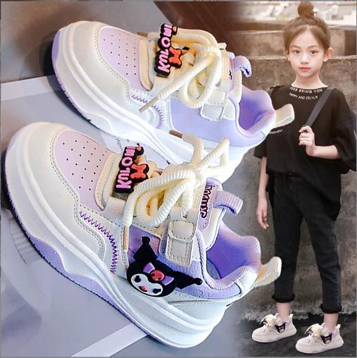  Giày cho bé gái   cao cấp   họa tiết kuromi chống trơn trượt mẫu mới nhất siêu nhẹ _QA271 