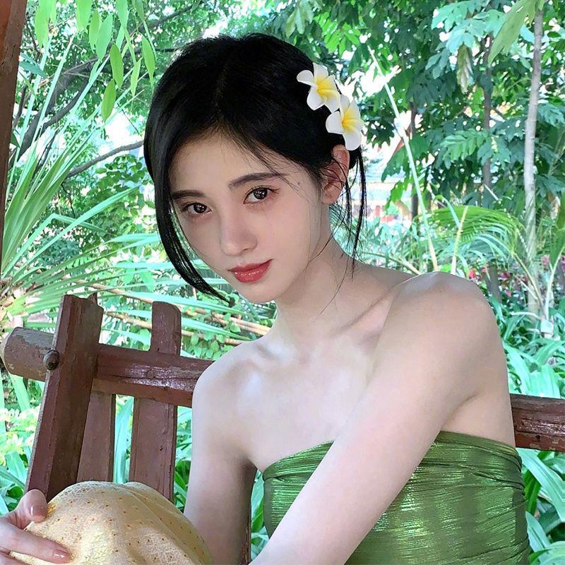 Product Introduction of Kẹp tóc Plumeria rubra dịu dàng và ngọt ngào kẹp tóc hoa sứ trong suốt dễ thương và thời trang kẹp tóc cổ tích Nữ Women 3