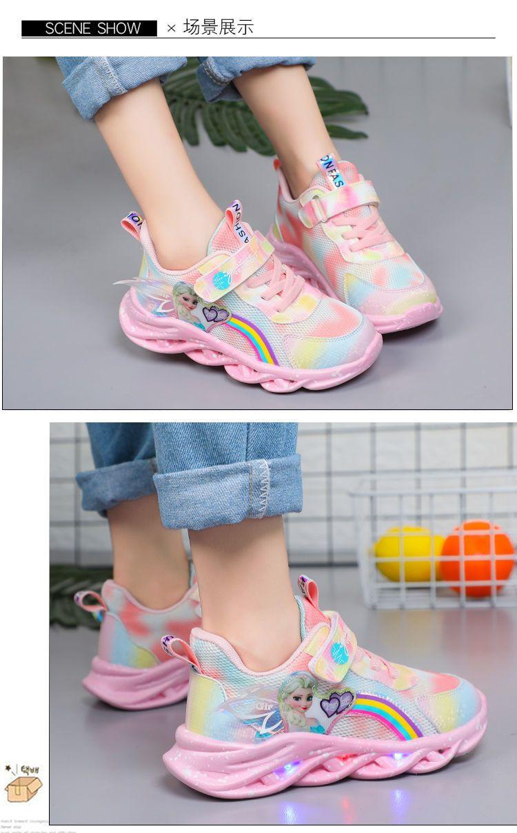 Product Introduction of Giày Bé Gái Có Đèn, Phong Cách Mùa Lò Xo Và Mùa Thu, Lưới Thoáng Khí, Thích Hợp Cho Trẻ Mới Biết Đi Và Bé Gái Nhỏ, Giày Công Chúa 5