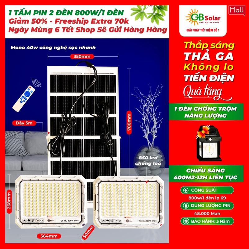 Đèn Năng Lượng Mặt Trời Mắt Ngọc Chống Lóa, Công Suất 400W 4 Đèn và 800W 2 Đèn, Chống nước IP69, Bảo Hành Chính Hãng 3 Năm + Tặng đèn chống trộm năng lượng.