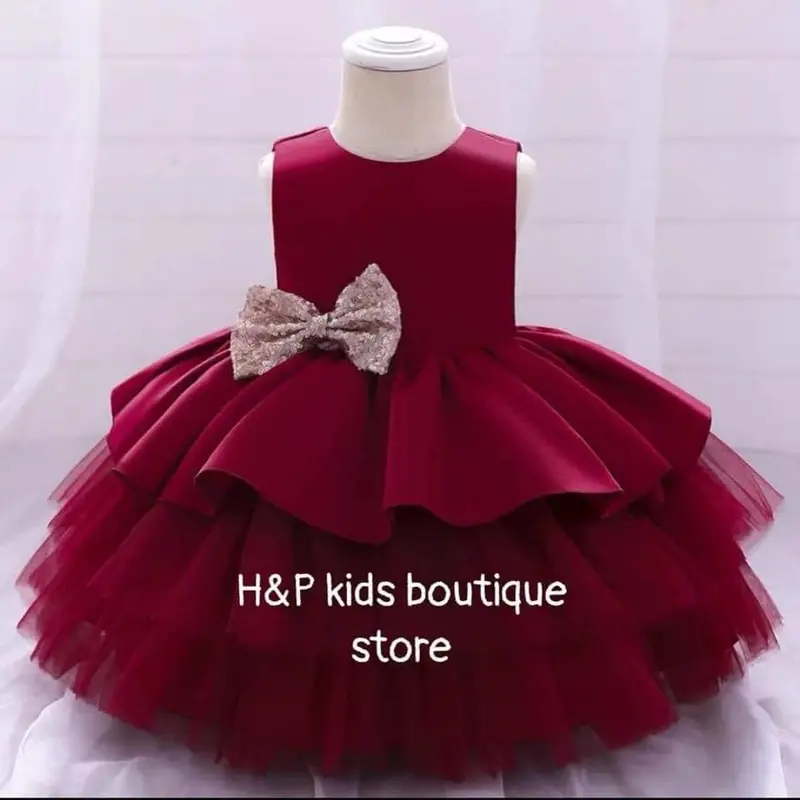 đầm công chúa xòe đính nơ siêu cưng cho bé 07-20kg 2