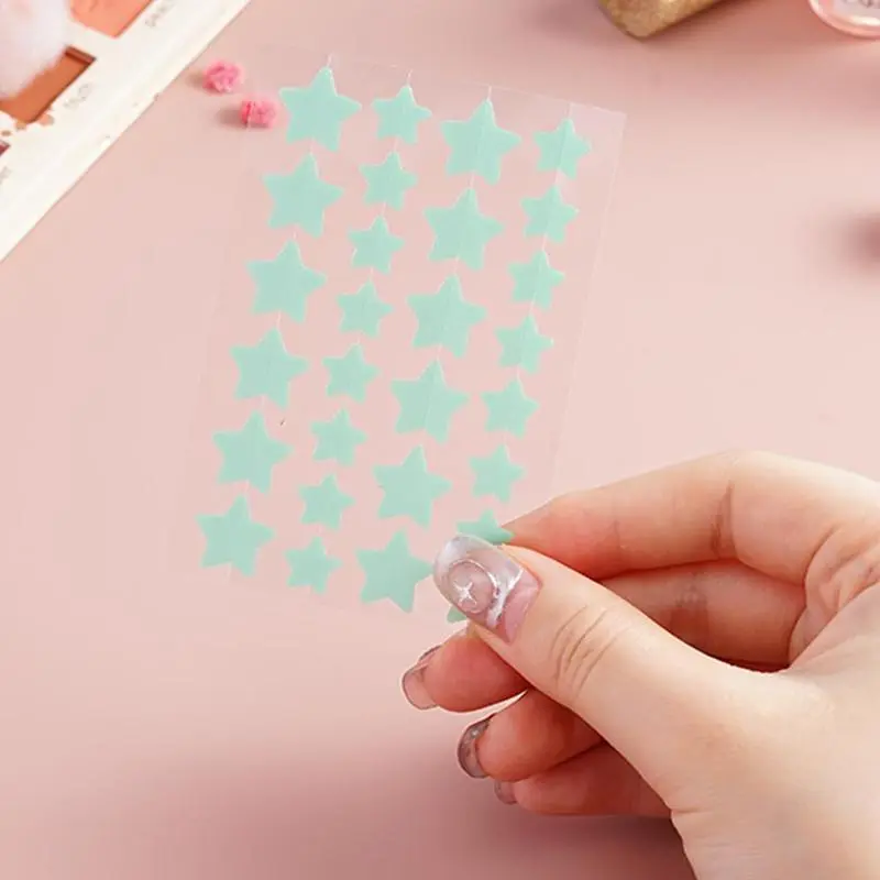 Cute Colorful Acne Patch Heart Star Pink Green Purple Blue Sticker Jerawat Pimple Patch Repair Skin Acne Pimple Master Patch Stiker Penyerap Jerawat 7