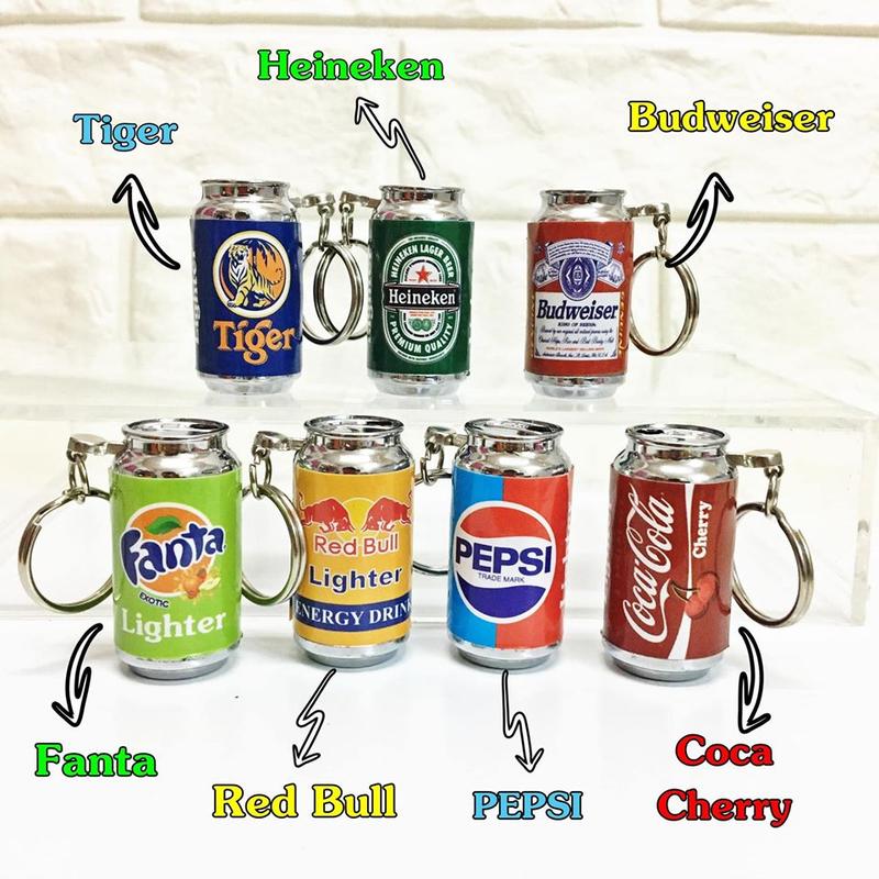  Heineken - Móc Khóa Mô Hình Hình Lon Nước Mini Nhiều Loại - Phụ Kiện Thời Trang Độc Đáo & Thú Vị - Thiết Kế Mini Tiện Lợi - Heineken Tiger Budweiser Fanta Red Bull PEPSI Coca Cherry - Voi 