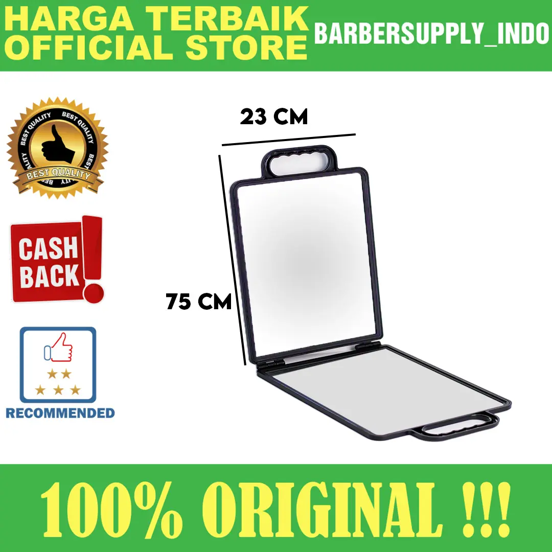 Kaca Belakang Barber Lipat Premium Kaca Belakang Cukur Cermin Barber