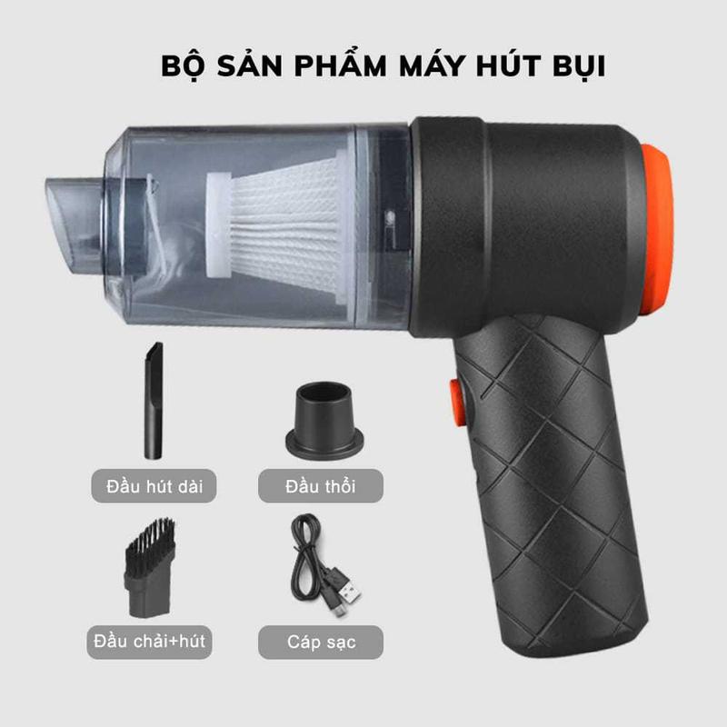 Máy Hút Bụi Cầm Tay Mini Không Dây, 120W - 9000PA, Hút Cực Mạnh, Mini Nhỏ Gọn Tiện Lợi 7