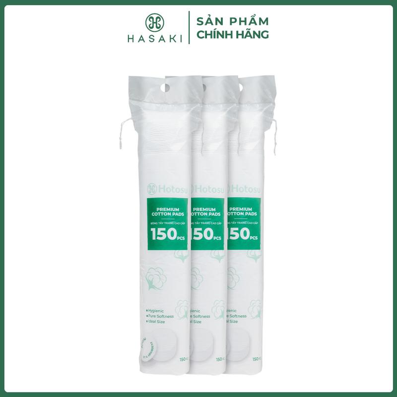 Combo 3 Bông Tẩy Trang Hotosu Cao Cấp 150 Miếng | HASAKI BEAUTY
